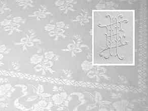 Detail images:  Tafeltuch mit handausgezogenem Hohlsaum und Stiefmütterchen