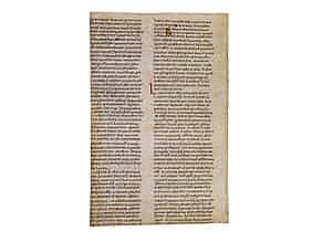 Detailabbildung:  Fragment aus einer Riesenbibel des 12. Jahrhunderts.