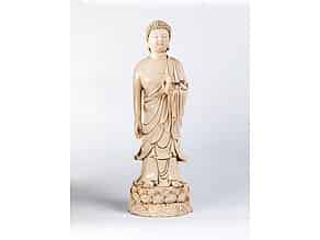 Detail images:  Creme de Chine-Buddha