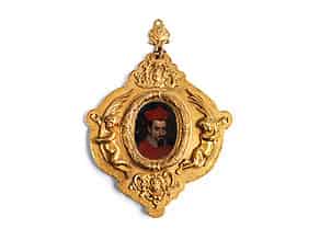 Detailabbildung:  Miniatur-Portrait des Kardinals Gregorio Giovanni Barbarigo, Abt und Bischof von Bergamo und Padua