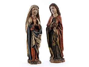 Detailabbildung:  Gotisches Figurenpaar: Maria und Johannes Evangelist