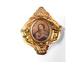 Detail images:  Miniatur einer Heiligen, aus dem Umkreis von Francesco de Mura