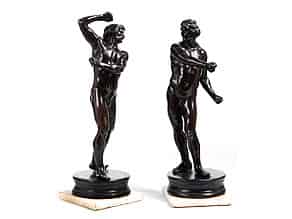 Detailabbildung:  Paar Spätrenaissance-Bronzefiguren