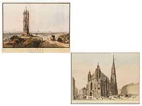 Detail images:  Paar kolorierte Stiche