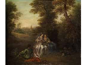 Detailabbildung:  Französischer Maler des 18. Jahrhunderts in der Nachfolge von Watteau de Lille