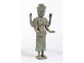 Detailabbildung:  Khmer Bronze-Vishnu