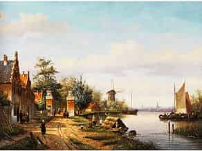 Detailabbildung:  D. de Vries, holländischer Maler des ausgehenden 19./ 20. Jahrhunderts
