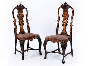 Detail images:  Paar holländische Barock-Stühle