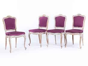 Detailabbildung:  Satz von vier Rokoko-Stil-Stühlen