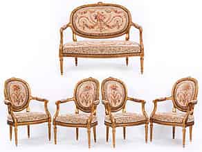 Detailabbildung:  Sitzgarnitur im Louis XVI-Stil