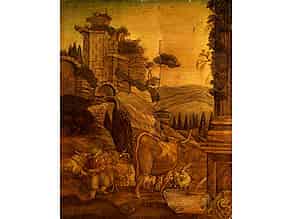 Detail images:  Barockes Holz-Intarsienbild