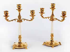 Detail images:  Paar Tischkerzenleuchter im Louis XVI-Stil