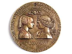 Detailabbildung:  Medaille auf Sigismondo Malatesta und Isotta degli Atti