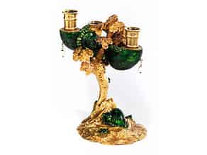 Detail images:  Vergoldeter Bronze-Kerzenständer