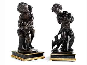 Detailabbildung:  Paar Tischaufsatz- oder Kaminaufsatz-Bronzefiguren