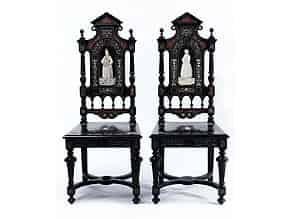 Detailabbildung:  Paar italienische Historismus-Stühle