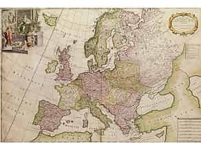 Detailabbildung:  Gestochene Europakarte