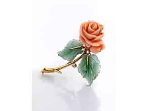 Detail images:  Brosche in Form einer Rose