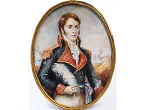 Detail images:  Portaitminiatur des Admiral Nelson
