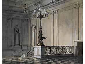 Detailabbildung:  Martin Kimbel, 1835 - 1921 Deutscher Maler und architektonischer Entwurfszeichner, bekannt geworden durch sein Werk „der dekorative Ausbau“ von 1873.