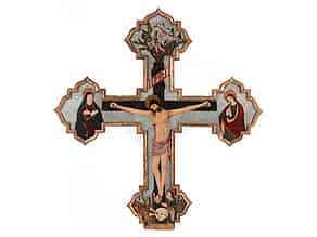 Detailabbildung:  Bedeutendes sizilianisches Kreuz des ausgehenden 15. Jahrhunderts, Pietro Ruzzolone, um 1484 - 1522 in Palermo tätig, zug.