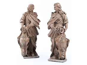 Detail images:  Paar große, flämische Schnitzfiguren