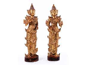 Detailabbildung:  Paar thailändische Tempelfiguren