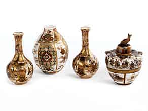 Detailabbildung:  Konvolut von vier Vasen