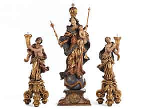 Detailabbildung:  Drei barocke Schnitzfiguren