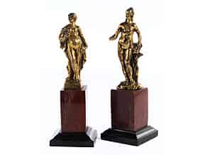 Detailabbildung:  Paar vergoldete Bronze-Figurinen