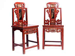Detailabbildung:  Paar chinesische Stühle