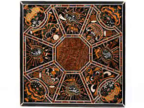 Detailabbildung:  Bedeutende Renaissance-Pietra Dura-Platte aus der Werkstatt des Jacopo Flach