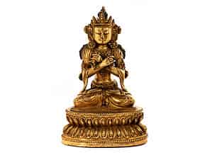 Detailabbildung:  Tibeto-chinesische Buddhafigur „Vajradhara“