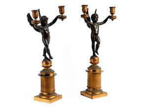 Detail images:  Paar figürlich gestaltete Empire-Kerzenleuchter