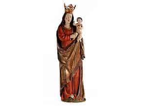 Detailabbildung:  Spätgotische Madonna mit dem Jesuskind