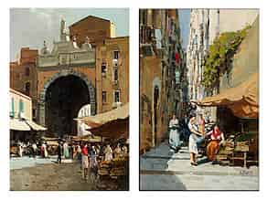 Detail images:  A. Pasini, italienischer Maler des 20. Jahrhunderts