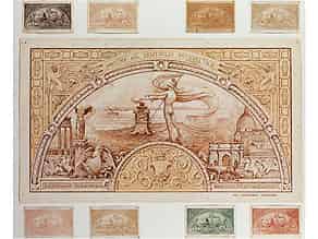Detail images:  Giovanni Sagone, italienischer Maler, Dekorationskünstler und Gebrauchsgrafikkünstler um 1915