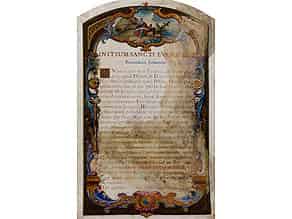 Detailabbildung:  Deckblatt des Johannes-Evangeliums mit reicher Buchmalerei