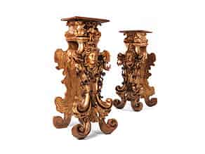 Detailabbildung:  Paar barocke Piedestale