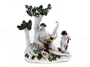 Detailabbildung:  Meissener Porzellan-Figurengruppe Die Erde 