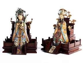 Detail images:  Figurenpaar: Chinesischer Kaiser und Kaiserin