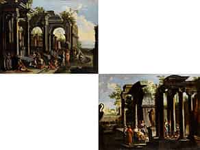 Detailabbildung:  Italienischer Maler im Umkreis von Giovanni Ghisolfi, 1623 Milano – 1683, bzw. dessen Schüler Bernardo Rachetti, 1639 – 1702