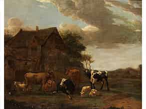 Detailabbildung:  Niederländischer Maler des 17. Jahrhunderts in der Stilnachfolge von Paulus Potter