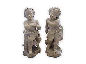 Detail images:  Seltenes Paar Putti