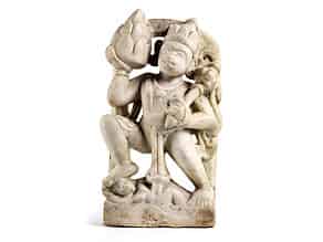 Detailabbildung:   Alabasterfigur des Affengottes Hanuman