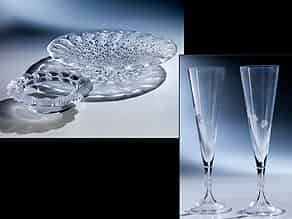 Detail images:  Zwei Kristallschalen und zwei Gläser