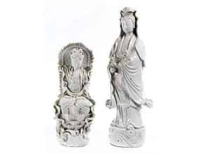 Detail images:   Zwei Guanyin-Porzellanfiguren