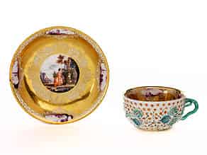 Detail images:   Meissener Tasse mit zugehöriger Untertasse aus dem Schneeballenblüten -Service