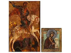Detail images:  Konvolut von zwei griechischen Ikonen