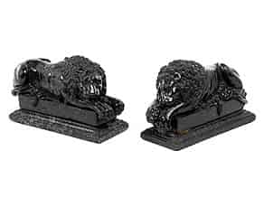 Detailabbildung:   Paar Löwenfiguren